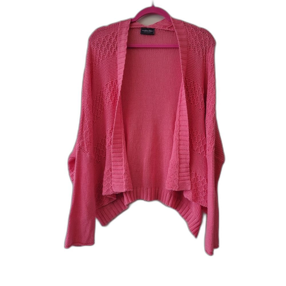 Wooden Ships Pink Open-Front Cardigan